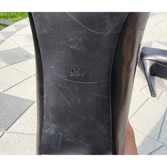 Lauren Ralph Lauren Alani Black Leather Stiletto Heels 9.5 - Picture 9 of 13